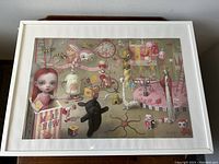 Framed Mark Ryden surreal art print titled "The Magic Circus" seen from a direct frontal angle, showing full artwork and frame.