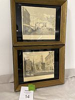 Both framed prints stacked for size reference