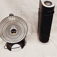 View of both Presto HeatDish heater and Bionaire air purifier showing overall size and condition