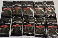 10 factory sealed packs of 1991 Inaugural Edition Corvette Collector Cards, black packaging with red Corvette illustration