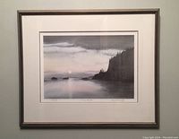 Framed print 'Evening Pastels' by Frank Tonsley showing the entire artwork with muted color frame