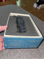 Hillcrest RR25 Ton Shay HO scale model train in original box with foam padding visible.