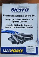 Front of Sierra Marine Premium Marine Wire Set box showing brand, product type, and multilingual labeling.