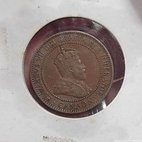 Obverse side showing King Edward VII portrait with inscription 'EDWARDVS VII DEI GRATIA REX IMPERATOR CANADA'.