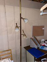 Full view of the floor lamp in basement setting