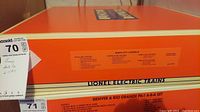 Orange Lionel Electric Trains box labeled 'Santa Fe F-3 Diesels' with item number 6-11711 on side; stacked above a separate Denver & Rio Grande set box.