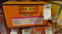 Box front with Rail King branding and lot label