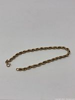 Front view of the 7-inch 10kt gold twist design bracelet showing overall length and style.