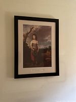 Framed print viewed full on the wall showing entire print and frame.