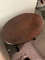 Top view showing oval top surface with scratches and wear.