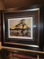 Front view of the professionally framed print featuring Tom Thomson's "Jack Pine."