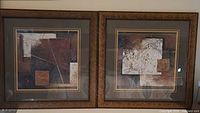 Front view of both framed prints side by side