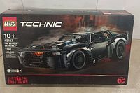 Front view of the LEGO Technic The Batman Batmobile box showing product image, set number 42127, piece count 1360 and age 10+. Also includes DC and Batman logos.