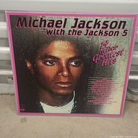 Front cover of the vinyl album 'Michael Jackson with the Jackson 5' featuring Michael Jackson's portrait and album title.
