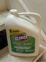 Large white jug of Clorox Clean-Up Cleaner + Bleach showing front label with product details