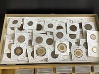 Overall collection of Canadian coins in metal box
