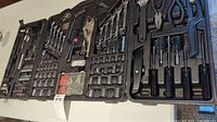 Full view of Jobmate tool kit open showing all tools organized in the case compartments
