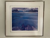 Framed artwork showing the full front view including frame and matte border