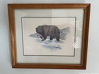 Framed oak print showing the overall presentation of the artwork by Michael G. Loates.