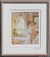 Full view of the framed print showing the artwork, frame, and matting.