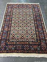 Full view of rug laid flat on floor