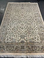 Full overhead shot of the rug showing overall pattern and condition