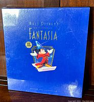 Front view of the blue deluxe box with Mickey Mouse image and title Walt Disney's Fantasia.