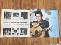 Back cover of Elvis Presley 'Command Performance' LP with promotional album photos and text