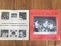 Front and back cover of Elvis Presley LP vinyl record titled 'Got A Lot O' Livin' To Do!' showing the red cover with a black and white photo on the front and multiple promotional photos on the back.