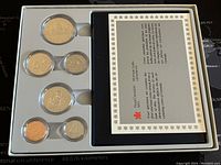 Full set of 6 Canadian coins in original white packaging with certificate from Royal Canadian Mint.