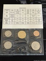 1994 Canadian Proof-Like Set sealed with information card showing specifications for each denomination.