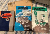 Three vintage automotive publications including two Automotive Electricity magazines and one tool catalog.