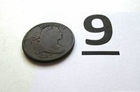 Obverse view showing Draped Bust of Liberty and date 1797