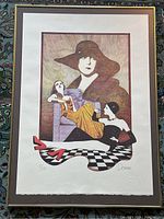 Full view of the framed Donato signed limited edition print showing the entire artwork and frame.