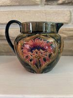 Front view showing Cornflower motif and spout