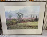 Front view of the framed Nick Zungoli Dreamscapes museum ad print horizontally showing the full piece and the frame.