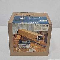 Front view of the box showing Rockler Steam Bending Kit with image of components