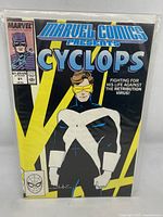 Full front cover of Marvel Comics Presents issue #21 featuring Cyclops in black and white costume with yellow energy in background.