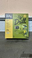Image of Radley 3/8 inch drill box showing brand, model, and features.