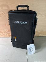 Pelican case upright showing front exterior with handle
