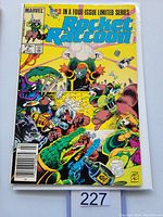 Front cover of Rocket Raccoon #3 comic book showing detailed colorful illustration, Marvel branding, and publication details.