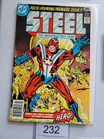 Front cover of Steel #1 comic book showing the character Steel in prominent pose with colorful and vibrant artwork.