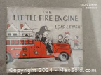 Front cover of the book showing a red fire engine and firefighter characters with the title and author name.