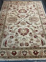 Full view of the carpet laid flat showing overall pattern and dimensions