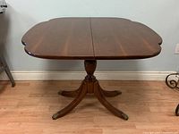 Front view of table in dining configuration