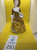 Clear front view of Royal Doulton Sandra figurine showcasing dress and pose