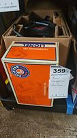 Boxed Lionel Powerhouse 180 6-22983 transformer showing front and top sides with branding and model info