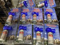 Photo showing 10 Frontiersman Bear Horns in original packaging with blue horn attachments visible.