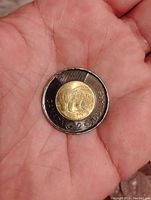 2022 Black Toonie coin obverse side showing Queen Elizabeth image and the black outer ring