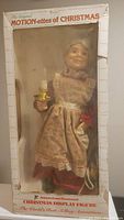 Vintage Telco Motion-Ettes Of Christmas animated Christmas display figure in original box with some wear on box.